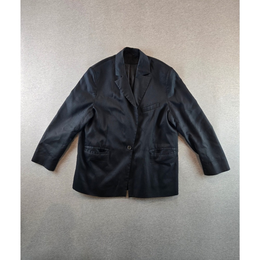 COS Blazer Mens 40 Black Lyocell 1 Button Minimalist Quiet Luxury Contemporary
